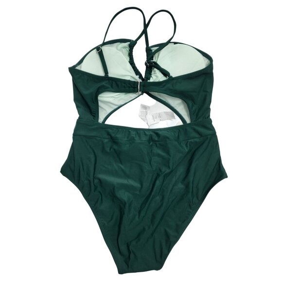 Cupshe Womens Green Cutout One-Piece Swimsuit Adjustable Straps - Size Large - Picture 4 of 4